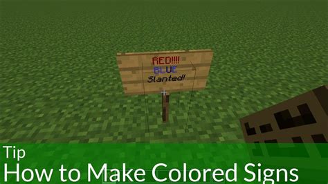 Tip: How to Make Colored Signs in Minecraft - YouTube