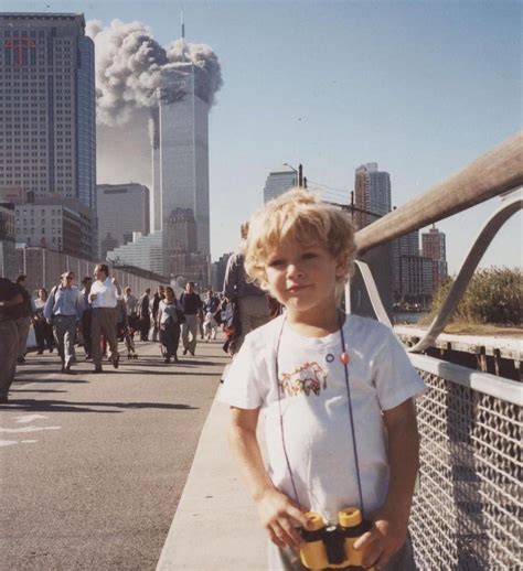 Citizens of New York in Front of the Twin Towers During the 9/11 Attack ...