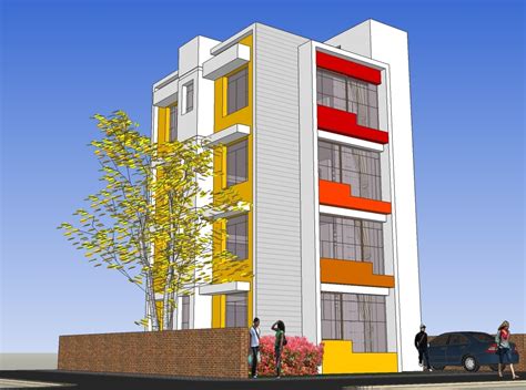 3 Storey Apartment Building Design