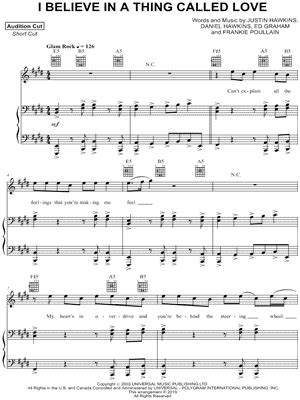 "I Believe in a Thing Called Love" Sheet Music - 4 Arrangements Available Instantly - Musicnotes