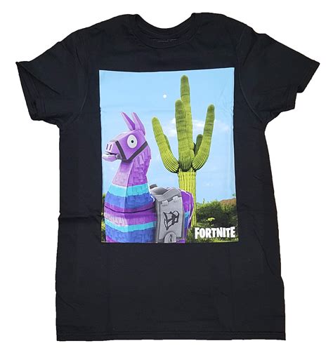 Men's Fortnite Loot Llama Cactus Battle Royale Graphic T-Shirt,up to ...