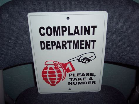 *Complaint Department* Sign Humor garage kitchen, Restaurant MAN CAVE 8 ...