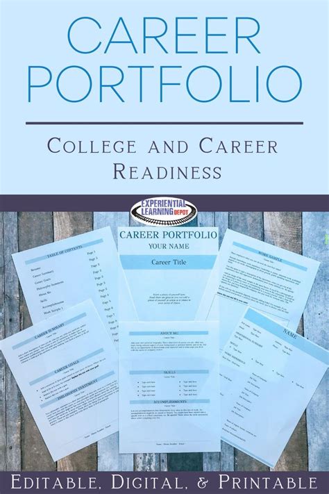 Professional Career Portfolio Templates {Editable, Printable, and ...