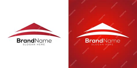 Premium Vector | Red hill logo design template