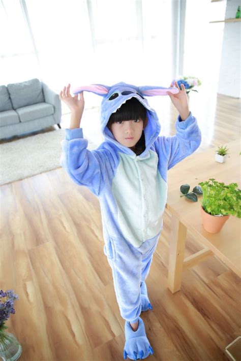 Stitch Onesie for Kids Hooded Onesie Kids Kigurumi Costume | Etsy