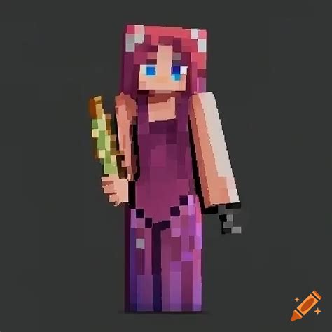 Minecraft female character on Craiyon