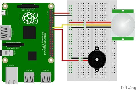 PIR Motion Sensor and Buzzer using Raspberry Pi - Technical Ustad