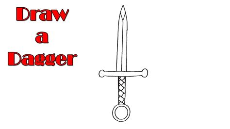 How to Draw a Dagger - EASY & FAST - YouTube