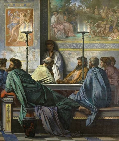 Plato's Symposium " 1869 detail By German painter Anselm Feuerbach ...