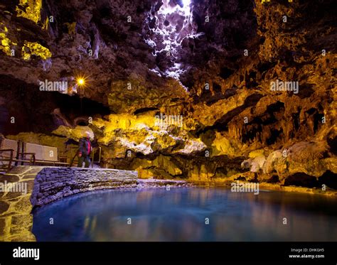 Banff hot springs source inside the Cave and Basin National Historic ...