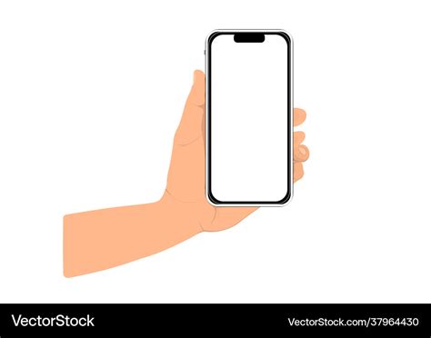 Image graphics hand hold smart phone isolated Vector Image