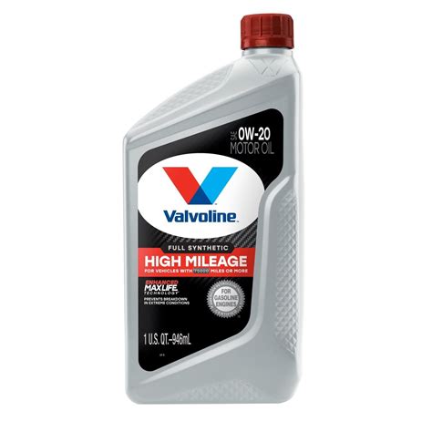 Valvoline MaxLife Engine Oil High Mileage Full Synthetic 0W-20 1 Quart