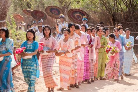 The Traditional Costumes Of The Myanmar