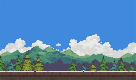 http://pixpilgames.tumblr.com/image/150139829442 Pixel Art Landscape, Landscape Art Painting ...