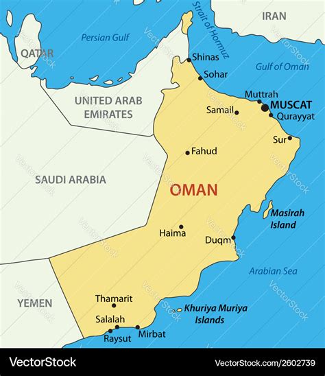 Oman On The Map - Cities And Towns Map