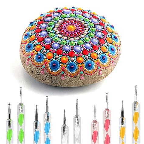 New 25pcs Mandala Dotting Tools Rock Painting Kit Dot Art Rock Pen ...