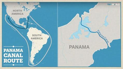 Map Of Panama Canal Route
