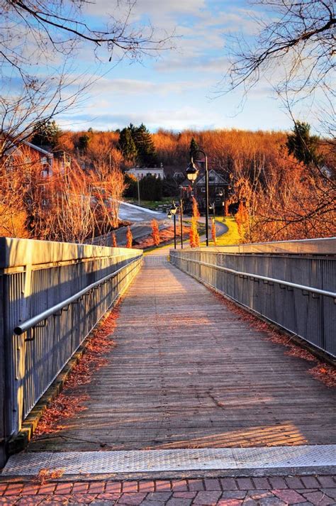 Wooden bridge at sunset stock photo. Image of power, fall - 19575868