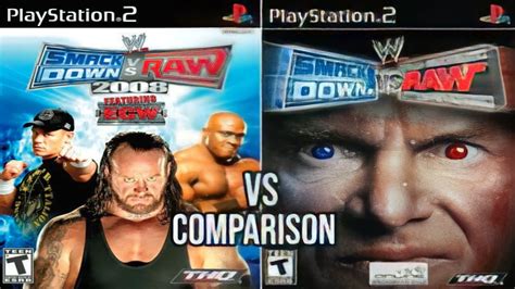 WWE SmackDown Vs Raw 2008 Vs 2005 PS2 - YouTube