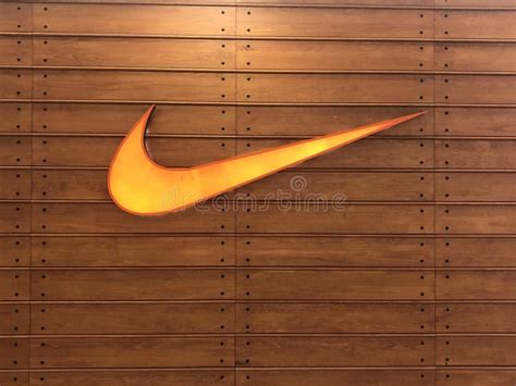 Orange Nike Swoosh