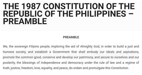 Preamble Philippine Constitution