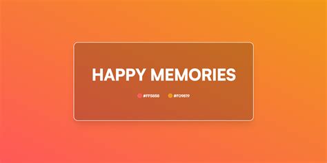 Happy Memories Gradient CSS | 2 Color Linear UI Gradient Generator