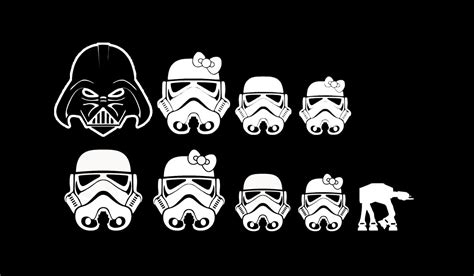 Star Wars Stick Figure Family Vinyl Car Decals Stormtrooper | Etsy