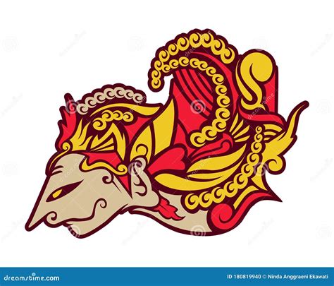 Vector illustration wayang stock vector. Illustration of figure - 180819940