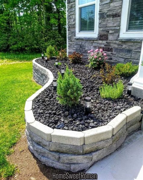 40 Best Landscaping Ideas Around Your House | Landscaping with rocks, Rock flower beds, Rock ...