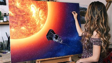 Oil Painting Time Lapse | "Journey to the Sun" | NASA Inspired Art - YouTube