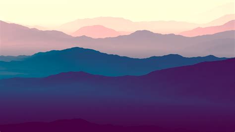 Purple Mountains Minimal 4K Wallpapers | HD Wallpapers | ID #23933