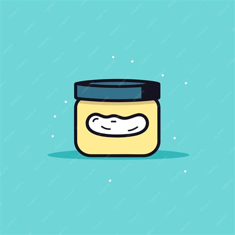 Premium Vector | A jar of peanut butter on a blue background