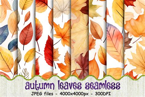 Autumn Leaves Seamless Background Graphic by Joyful Store · Creative ...