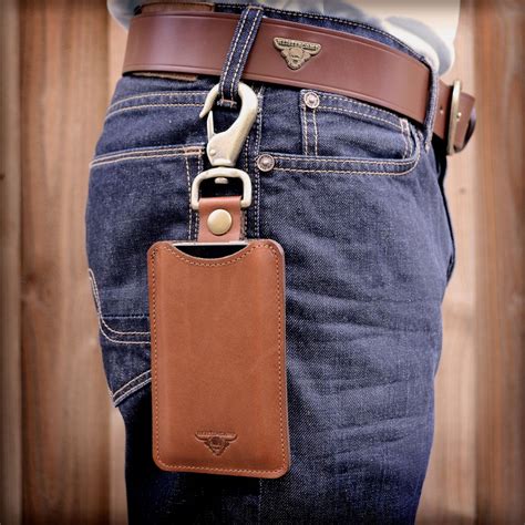 Leather iPhone Sleeve with Hook | Handmade iPhone Cases from ...