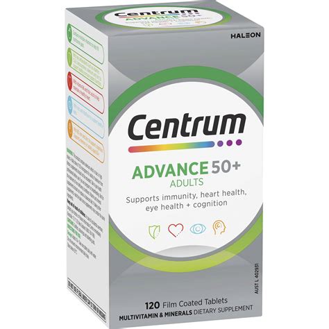 Centrum Advance 50+ Daily Multivitamin Supplements 120 Pack | Woolworths