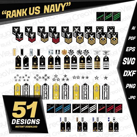 Rank United States Navy Symbol Badges Rank United States - Etsy