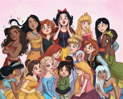 All the disney princess + Venelope, fanart | Desenhos de princesa da disney, Desenhos de ...