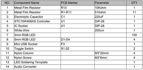 PEMENOL 9 Layers RGB LED Flashing Tower DIY Kit Instruction Manual