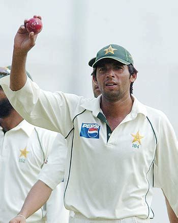 Mohammad Asif shows the ball that got him his first five-wicket haul ...