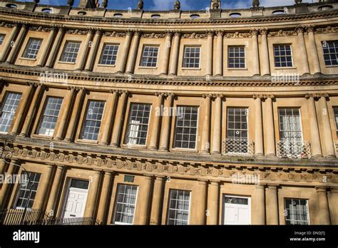 Elegant Georgian architecture of Royal Crescent Bath by John Wood the ...