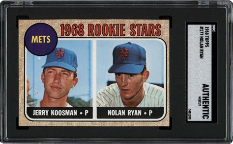 1968 Topps #177 Nolan Ryan Rookie Card SGC Authentic