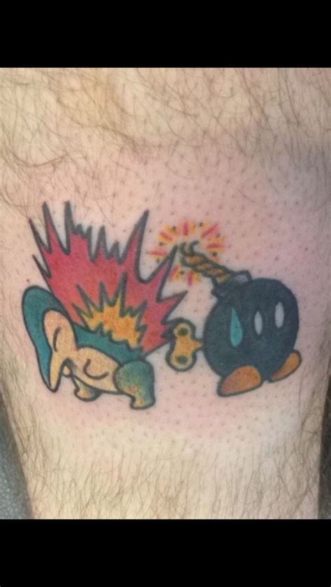 Cyndaquil Bob-omb tattoo I got today. : pokemon