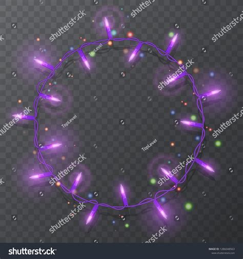 Christmas Lights Border Vector Light String Stock Vector (Royalty Free ...