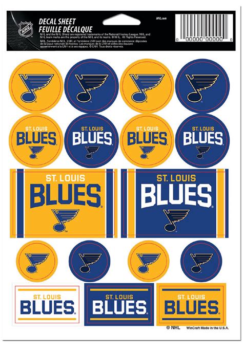 St Louis Blues Souvenir | St Louis Blues Stickers 5x7 - BLUE