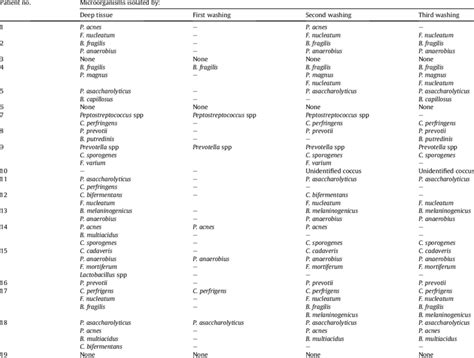 Anaerobic microorganisms isolated. | Download Table