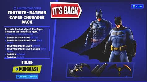 The Batman Caped Crusader Pack Is Back In Fortnite Battle Royale (Chapter 2 Season 3) - YouTube