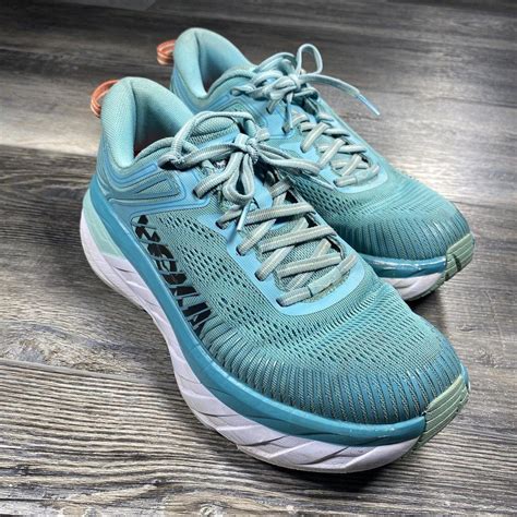 Hoka One One Bondi 7 Womens Sz 8 Blue - Depop