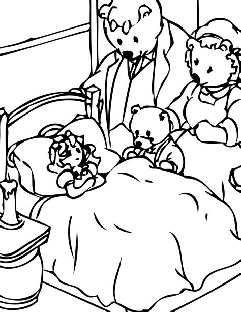 Goldilocks and the Three Bears Coloring Page - Handipoints | Bear ...