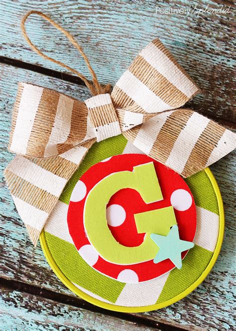 DIY Monogram Christmas Ornament - Positively Splendid {Crafts, Sewing ...