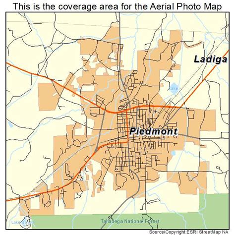 Aerial Photography Map of Piedmont, AL Alabama